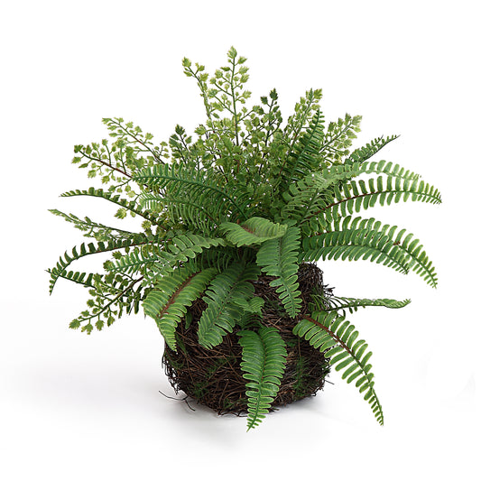 Artificial Boston Fern Plants Bushes Faux Plants Shrubs Greenery for House, Office, Garden, Inddor and Outdoor Decor