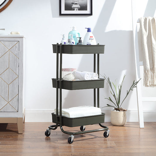 TPC 3 Tier Plastic Rolling Utility Cart