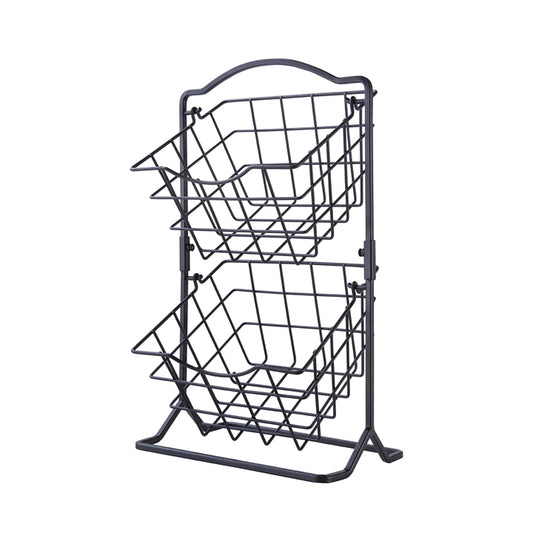 2-Tier Square Countertop Fruit Storage Basket