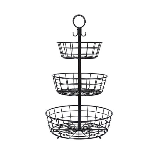 Countertop French Country 3 Tier Wire Basket Stand