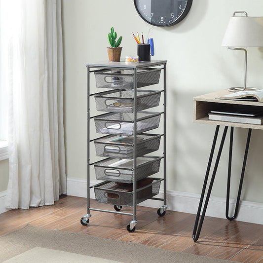 Rolling Storage Utility Cart with 6 Drawers