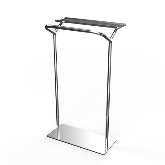 Freestanding Towel Rack With Storage Shelf