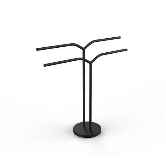 Heavy Base Double Rods Towel Rack
