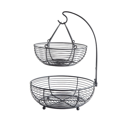 Multifunction 2-tier Basket with Banana Hook