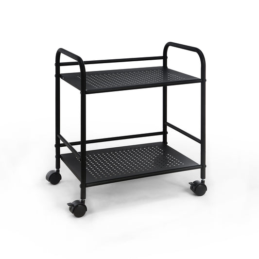 2-Tier Metal Rolling Utility Cart