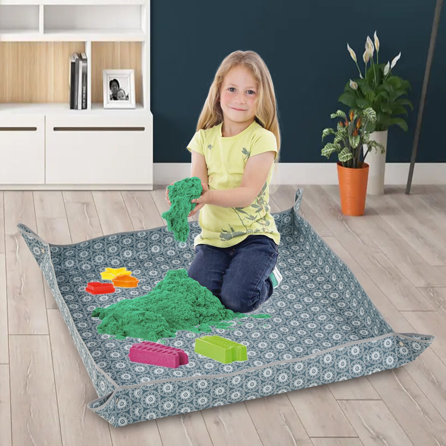 Repotting Mat for Indoor Plant Transplanting Control Mess, Waterproof Succulent Potting Mat Square Planting Tray Soil Change Mat