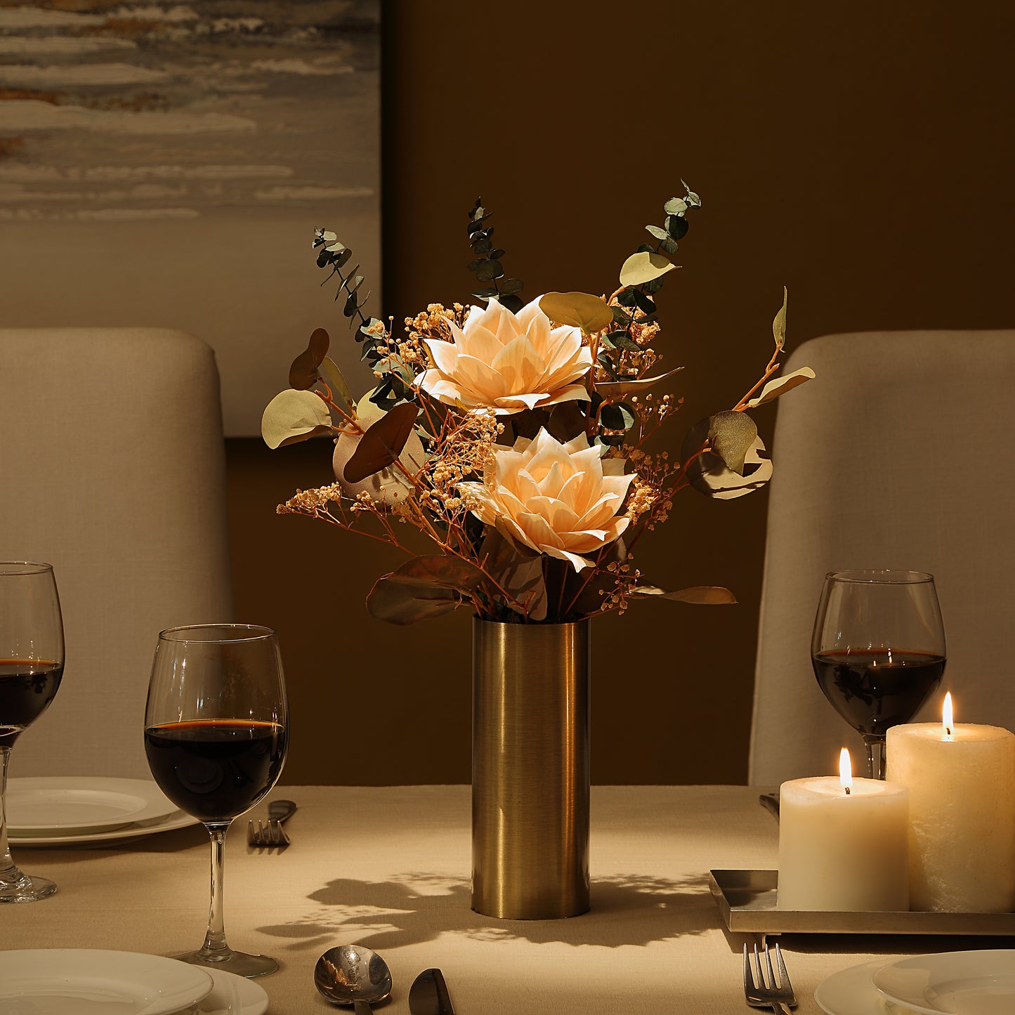 Timeless Luxe Bloom Collection – Premium Artisan Artificial Floral Decor for Home, Office, Events, and Indoor Spaces (Autumnal Harmony Bouquet)