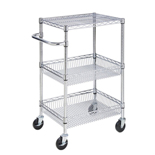 3 Tiers Chrome Kitchen Trolley