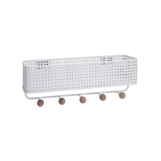 Wall Mount Metal Entryway Storage Organizer Mail Sorter Basket