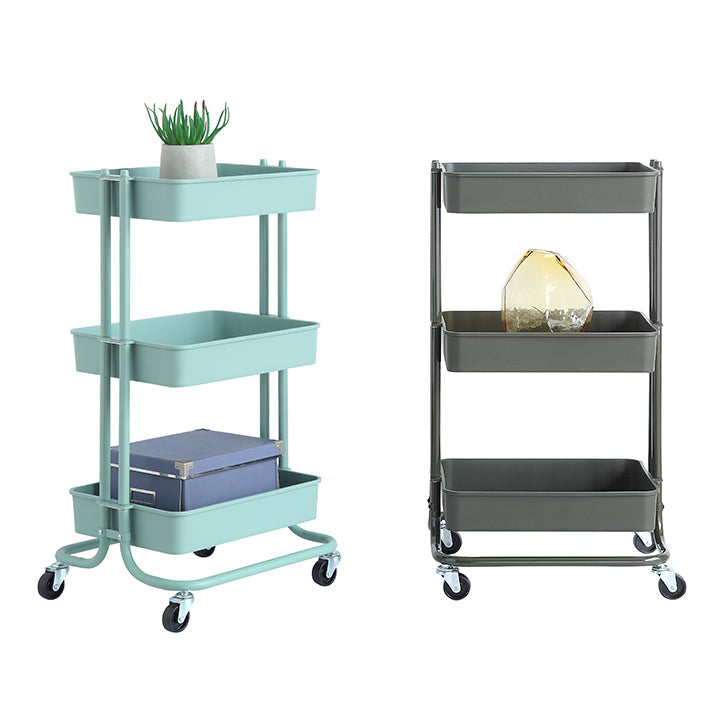 TPC 3 Tier Plastic Rolling Utility Cart