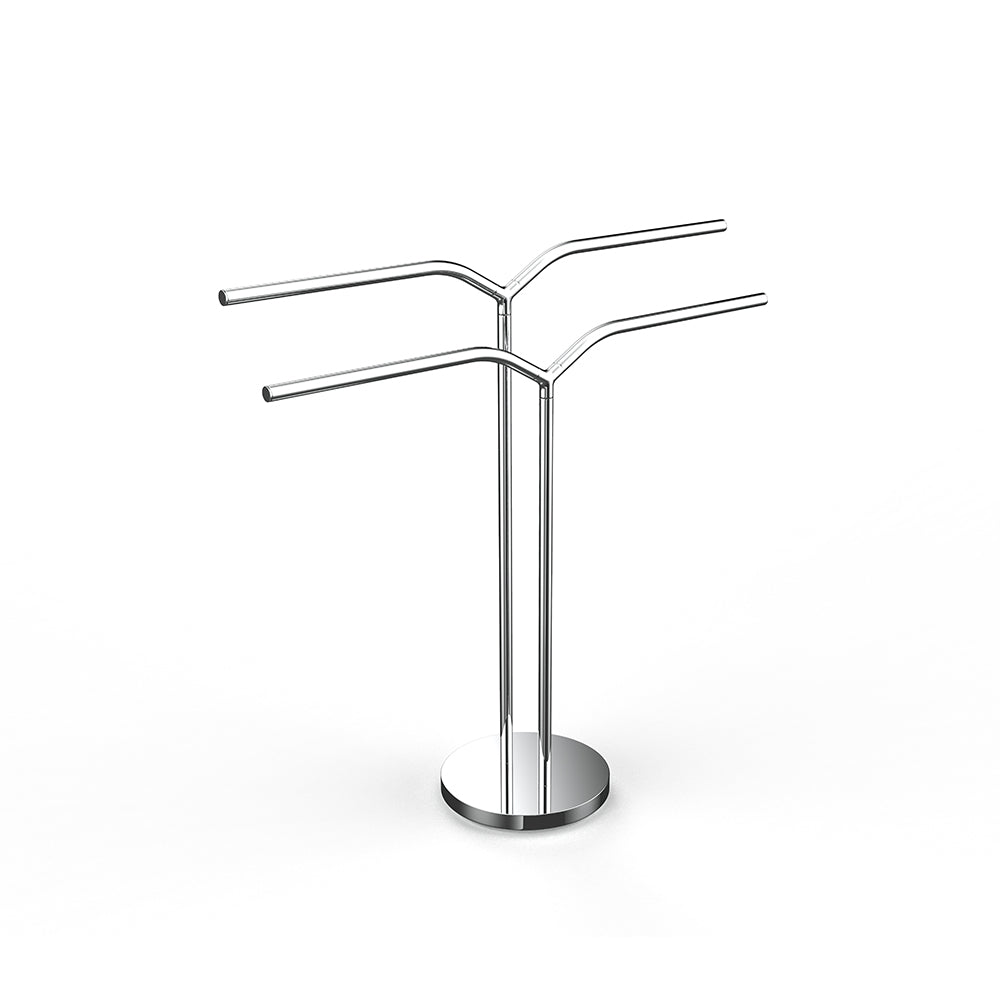 Heavy Base Double Rods Towel Rack