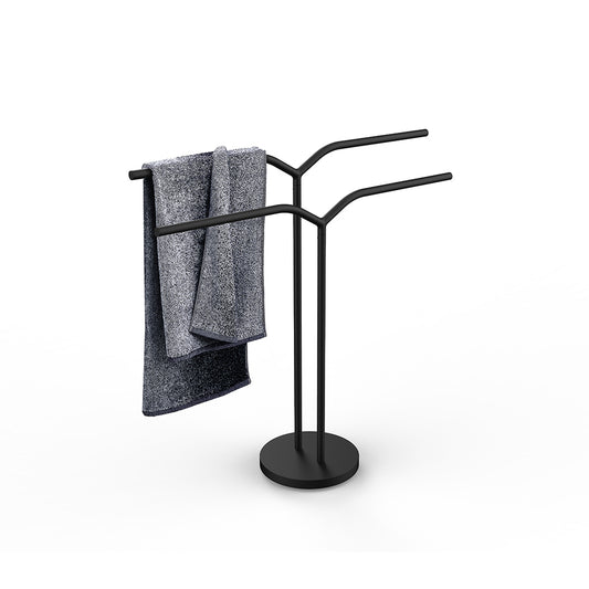 Heavy Base Double Rods Towel Rack
