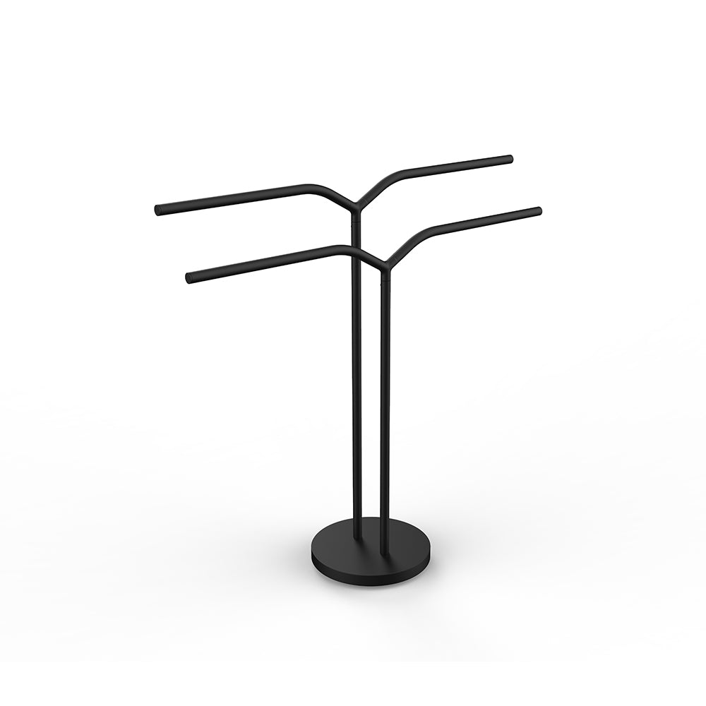 Heavy Base Double Rods Towel Rack