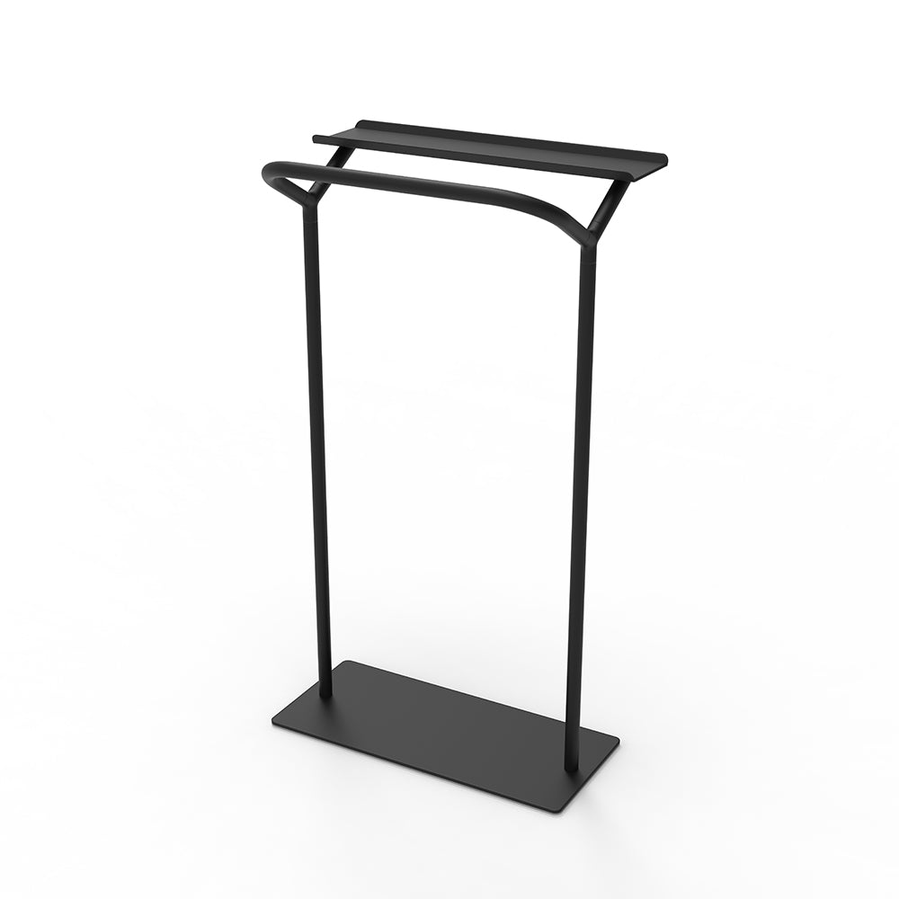 Freestanding Towel Rack With Storage Shelf
