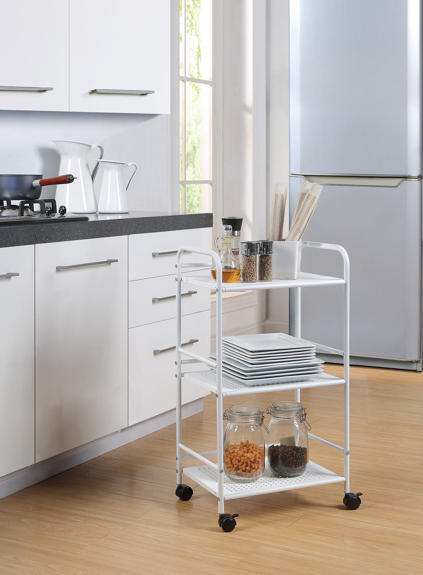 3-Tier Metal Rolling Utility Cart