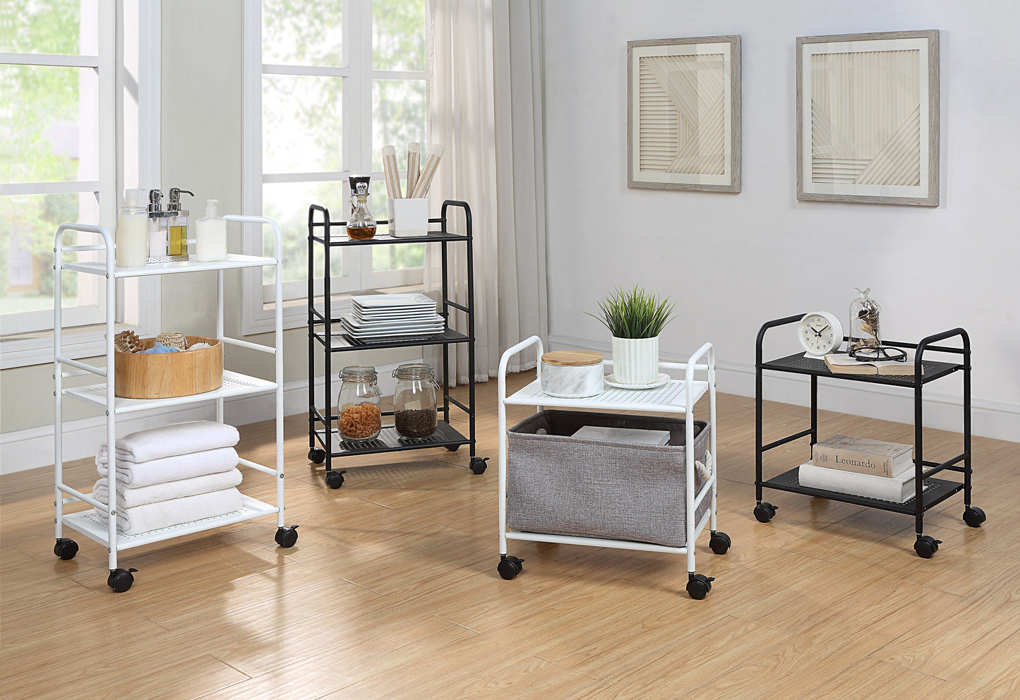 3-Tier Metal Rolling Utility Cart