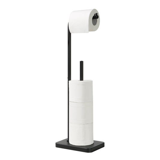 Toilet Tissue Paper Roll Holder Square Base Stand with Reserve