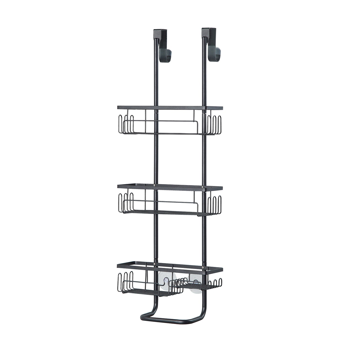 Classic Metal Bathroom Shower Caddy, Over Door Hanging Storage Organizer Basket