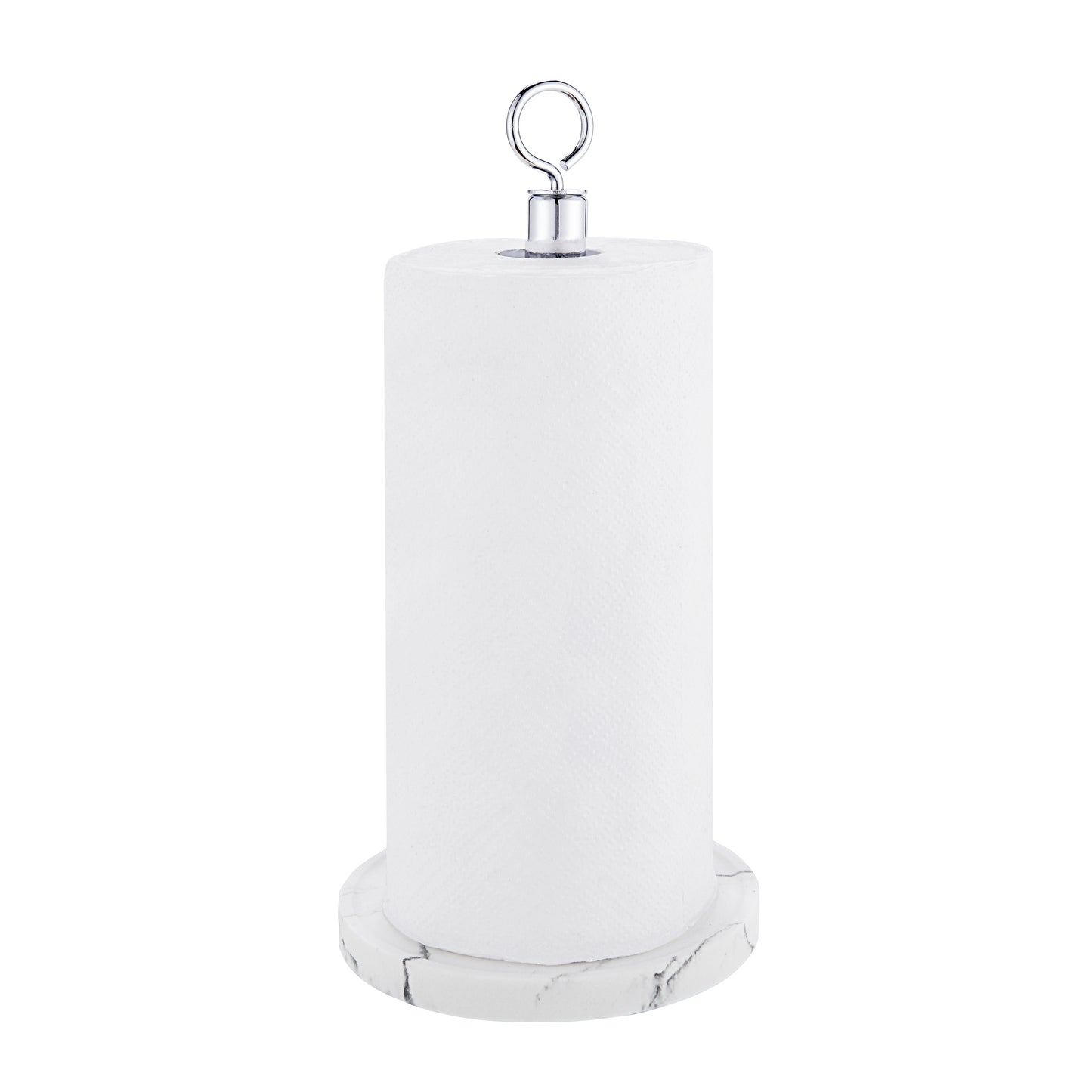 Heavy Weighted Faux Marble Paper Towel Holder Stand