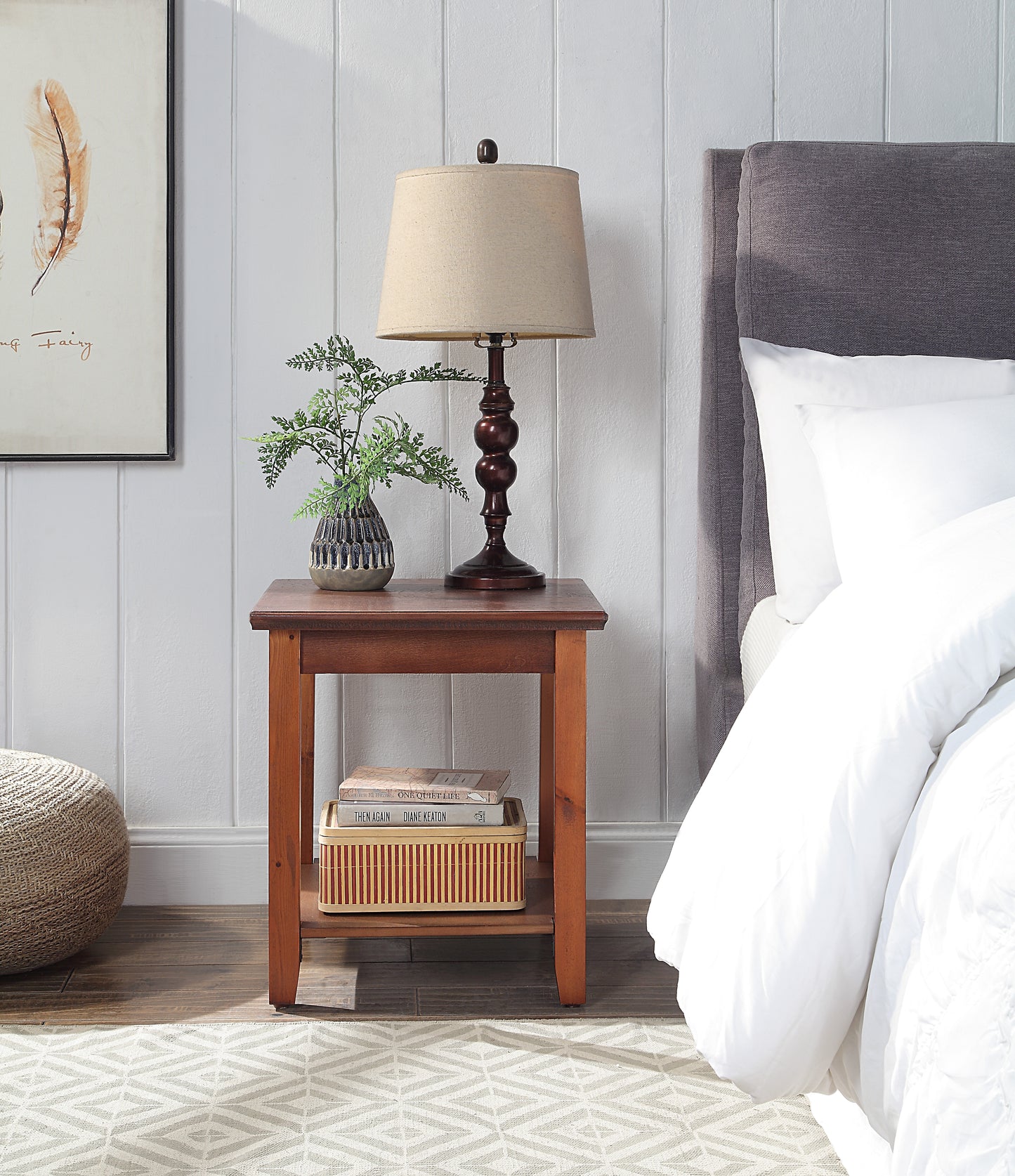 Wood End Table