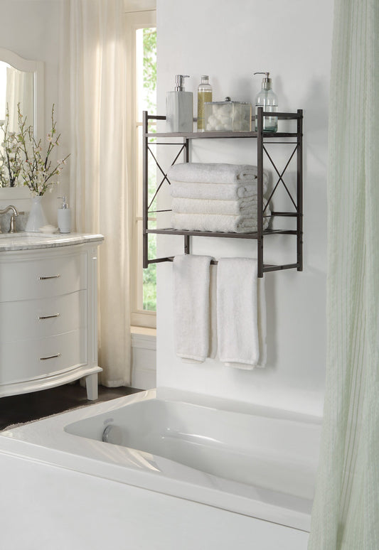 Classic Square 2 Tier Wall Mounted Shelf