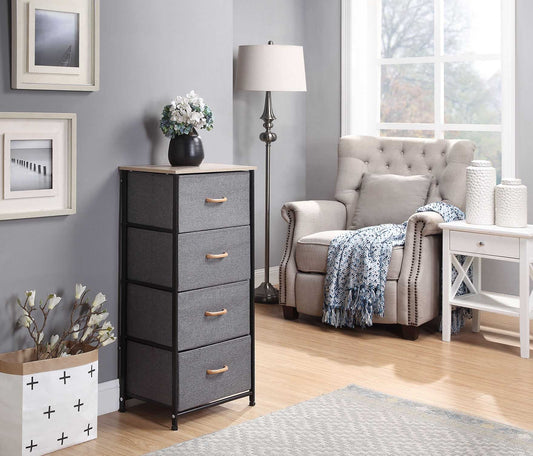 Vertical Dresser Storage Tower - 4 Drawers